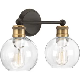 Progress Lighting Hansford 2-Light Bath Vanity Light - 120V - Antique Bronze