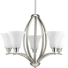 Progress Lighting Joy 24" 5-Light Chandelier - 120V - Brushed Nickel
