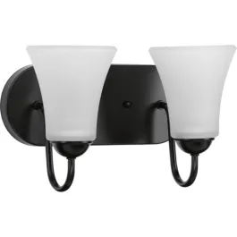 Progress Lighting Classic 2-Light Bath Vanity Light - 120V - Matte Black