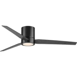 Progress Lighting Braden 56" 3-Blade LED Hugger Ceiling Fan - Reversible Blades - 3000K - 120V - Matte Black