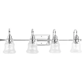 Progress Lighting Litchfield 4-Light Bath Vanity Light - 120V - Polished Chrome