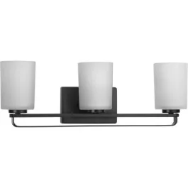 Progress Lighting League 3-Light Bath Vanity Light - 120V - Matte Black