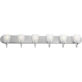 Progress Lighting Gather 6-Light Bath Vanity Light - 120V - Polished Chrome