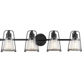 Progress Lighting Conway 4-Light Bath Vanity Light - 120V - Matte Black