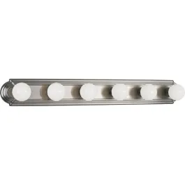 Progress Lighting Broadway 6-Light Bath Vanity Light - 120V - Brushed Nickel