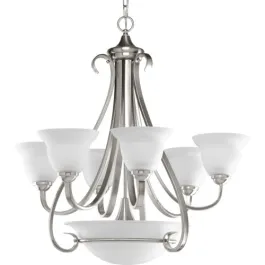 Progress Lighting Torino 29" 6-Light Chandelier - 120V - Brushed Nickel
