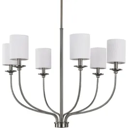 Progress Lighting Bonita 6-Light Chandelier - 120V - Brushed Nickel