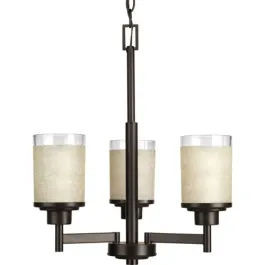 Progress Lighting Alexa 17" 3-Light Chandelier - 120V - Antique Bronze
