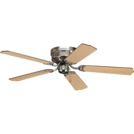 Progress Lighting AirPro Hugger 52" 5-Blade Ceiling Fan - Reversible Blades - 120V - Brushed Nickel
