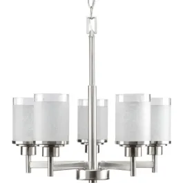 Progress Lighting Alexa 20" 5-Light Chandelier - 120V - Brushed Nickel