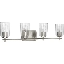 Progress Lighting Adley 4-Light Bath Vanity Light - 120V - Brushed Nickel