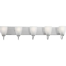 Progress Lighting Gather 5-Light Bath Vanity Light - 120V - Polished Chrome