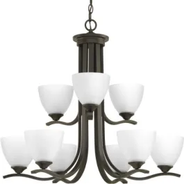 Progress Lighting Laird 28" 9-Light Chandelier - 120V - Antique Bronze