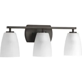 Progress Lighting Leap 3-Light Bath Vanity Light - 120V - Antique Bronze