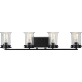 Progress Lighting Winslett 4-Light Bath Vanity Light - 120V - Matte Black