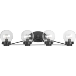 Progress Lighting Spatial 4-Light Bath Vanity Light - 120V - Matte Black