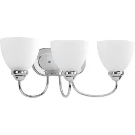 Progress Lighting Heart 3-Light Bath Vanity Light - 120V - Polished Chrome