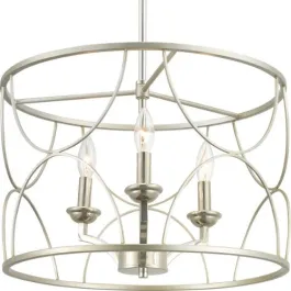 Progress Lighting Landree 18" 3-Light Chandelier - 120V - Silver Ridge