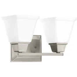 Progress Lighting Clifton Heights 2-Light Bath Vanity Light - 120V - Brushed Nickel