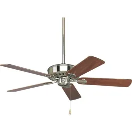 Progress Lighting AirPro 52" 5-Blade Ceiling Fan - Reversible Blades - 120V - Brushed Nickel
