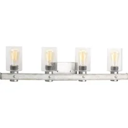 Progress Lighting Gulliver 4-Light Bath Vanity Light - 120V - Galvanized Finish