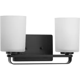 Progress Lighting League 2-Light Bath Vanity Light - 120V - Matte Black