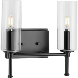 Progress Lighting Elara 2-Light Bath Vanity Light - 120V - Matte Black