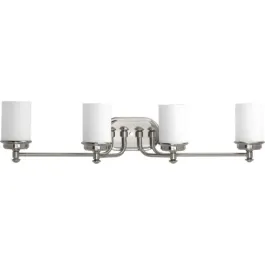 Progress Lighting Glide 4-Light Bath Vanity Light - 120V - Brushed Nickel