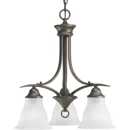 Progress Lighting Trinity 19" 3-Light Chandelier - 120V - Antique Bronze