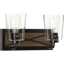 Progress Lighting Briarwood 2-Light Bath Vanity Light - 120V - Antique Bronze