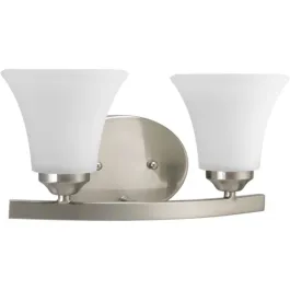Progress Lighting Adorn 2-Light Bath Vanity Light - 120V - Brushed Nickel