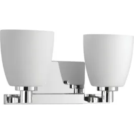 Progress Lighting Fleet 2-Light Bath Vanity Light - 120V - Polished Chrome