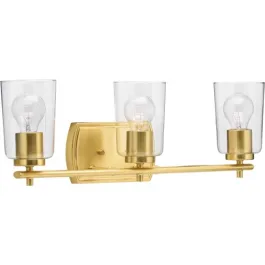 Progress Lighting Adley 3-Light Bath Vanity Light - 120V - Satin Brass