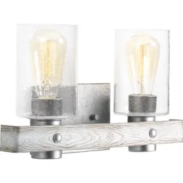 Progress Lighting Gulliver 2-Light Bath Vanity Light - 120V - Galvanized Finish