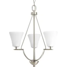 Progress Lighting Bravo 18" 3-Light Chandelier - 120V - Brushed Nickel