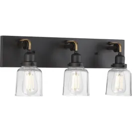 Progress Lighting Rushton 3-Light Bath Vanity Light - 120V - Graphite