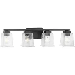 Progress Lighting Gilmour 4-Light Bath Vanity Light - 120V - Matte Black