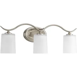 Progress Lighting Inspire 3-Light Bath Vanity Light - 120V - Brushed Nickel