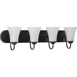 Progress Lighting Classic 4-Light Bath Vanity Light - 120V - Matte Black