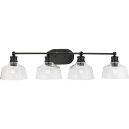 Progress Lighting Singleton 4-Light Bath Vanity Light - 120V - Matte Black