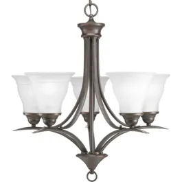 Progress Lighting Trinity 23" 5-Light Chandelier - 120V - Antique Bronze
