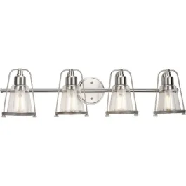 Progress Lighting Conway 4-Light Bath Vanity Light - 120V - Brushed Nickel