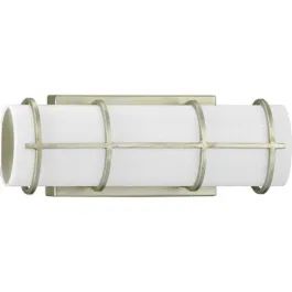 Progress Lighting Grid 14" Linear LED Bath Vanity Light - 3000K - 120V - Silver Ridge