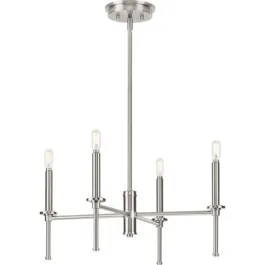Progress Lighting Elara 4-Light Chandelier - 120V - Brushed Nickel