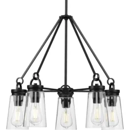 Progress Lighting Stockbrace 5-Light Chandelier - 120V - Matte Black