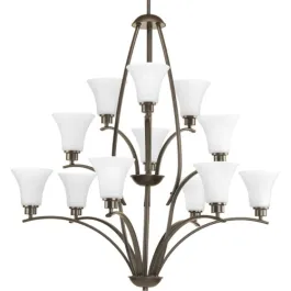 Progress Lighting Joy 38" 12-Light Chandelier - 120V - Antique Bronze
