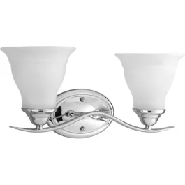 Progress Lighting Trinity 2-Light Bath Vanity Light - 120V - Polished Chrome