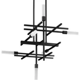 Progress Lighting Quadrant LED Chandelier - 3000K - 120V - Matte Black