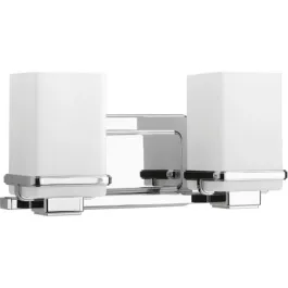 Progress Lighting Metric 2-Light Bath Vanity Light - 120V - Polished Chrome