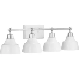 Progress Lighting Bramlett 4-Light Bath Vanity Light - 120V - Polished Chrome
